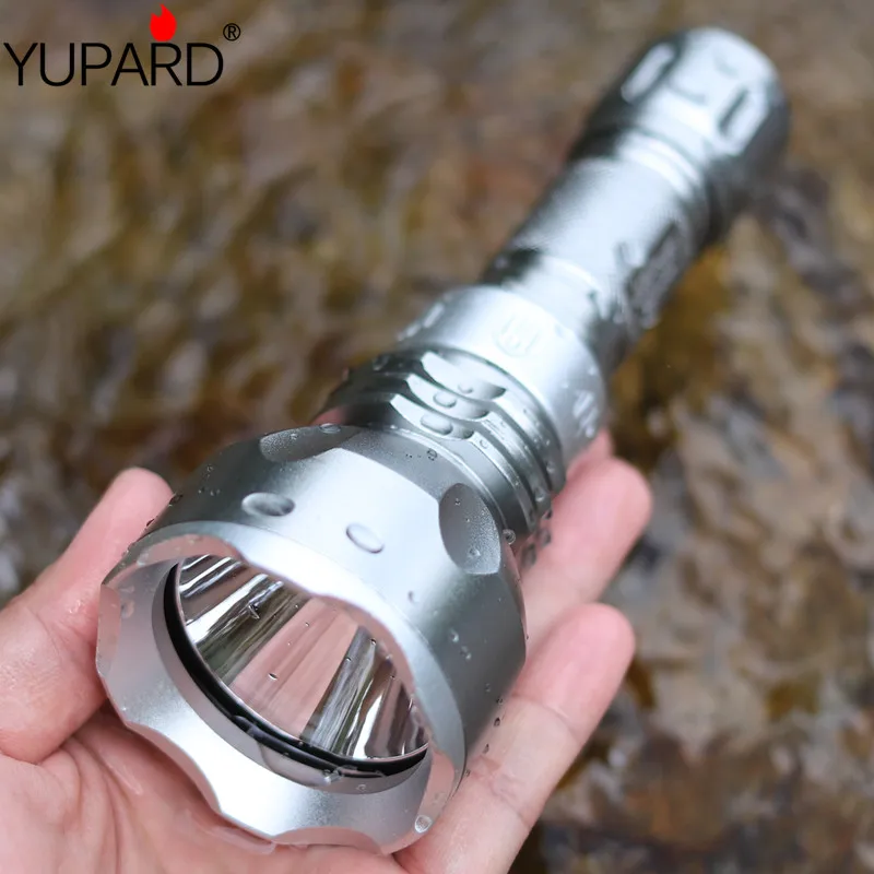 YUPARD white light yellow light XM-L T6 LED Waterproof Diving Flashlight underwater Torch fill ight Lamp diver AAA 18650