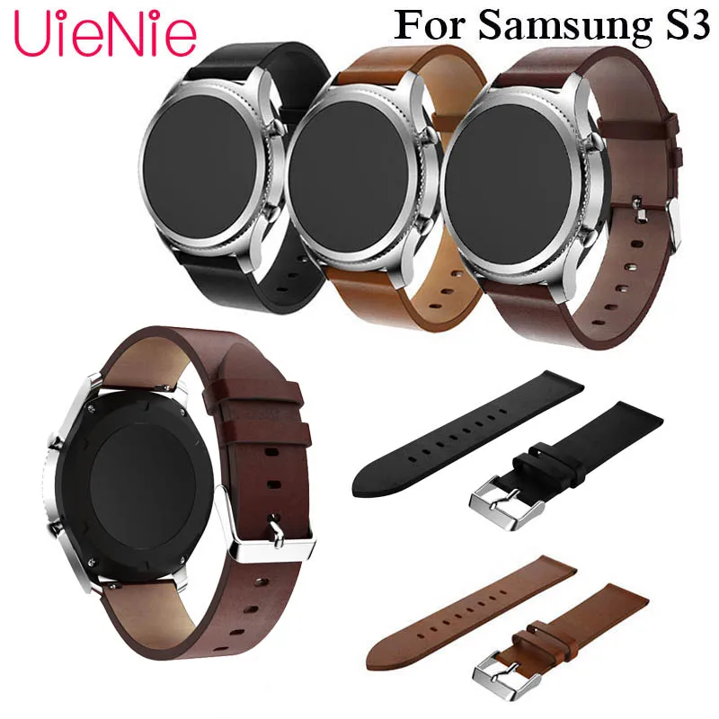 Ремешок из натуральной кожи для Samsung Gear S3 Frontier Classic браслет Huami Amazfit Stratos 2 2S 22 мм |