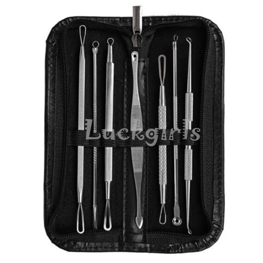 1 комплект профессиональный Антибактериальный 7 шт. головка вспышки прыщи акне