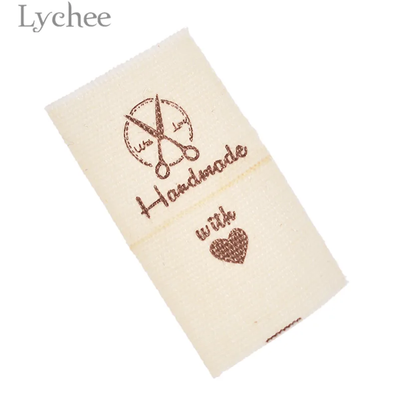 Lychee Life 200 шт. ручной работы с любовью милые моющиеся складные бирки флагом для