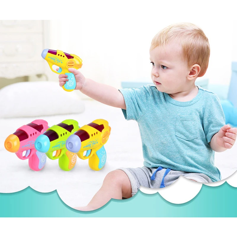Children's Toys Electric Gun Pistol Luminous Toy Music Audio Interactive Game Baby Birthday Gift | Игрушки и хобби