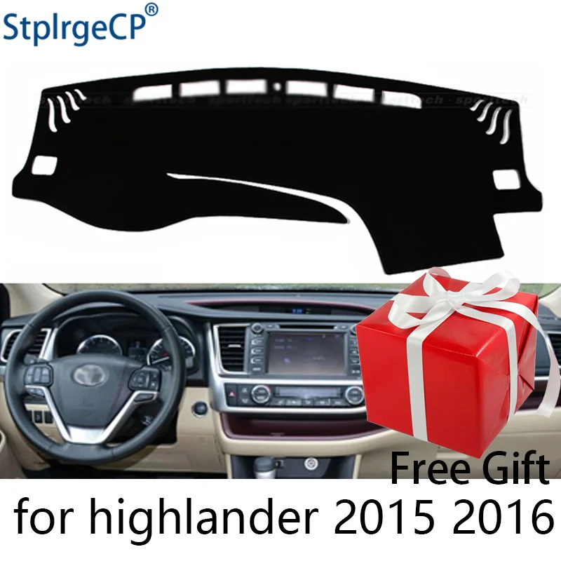 

Коврик для приборной панели для Toyota Highlander 2015, 2016, защитный коврик, накидка, подушка, наклейка для интерьера, аксессуары для стайлинга автомоб...