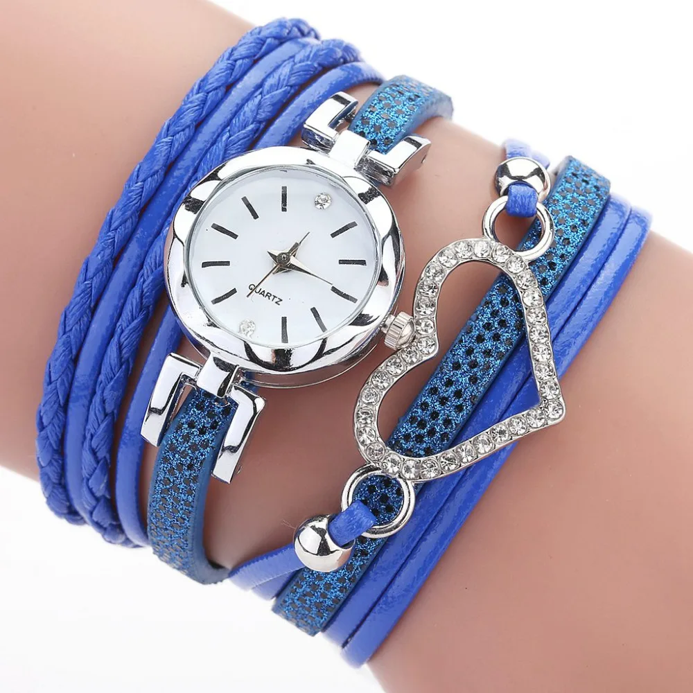Duoya бренд для женщин часы браслет Relojes Mujer Винтаж переплетение с узором кварцевые кожаные часы-браслет коль saati Relogio Feminino