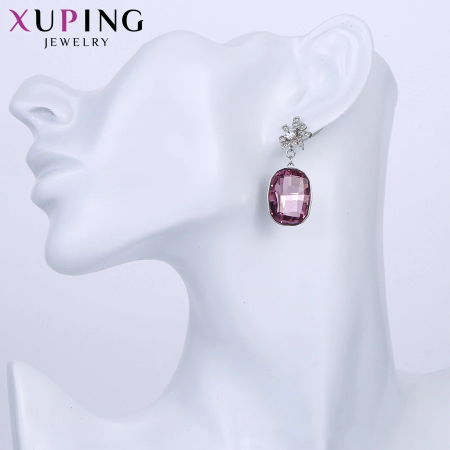 Xuping ювелирные изделия модные серьги капли с большими круглыми цветными