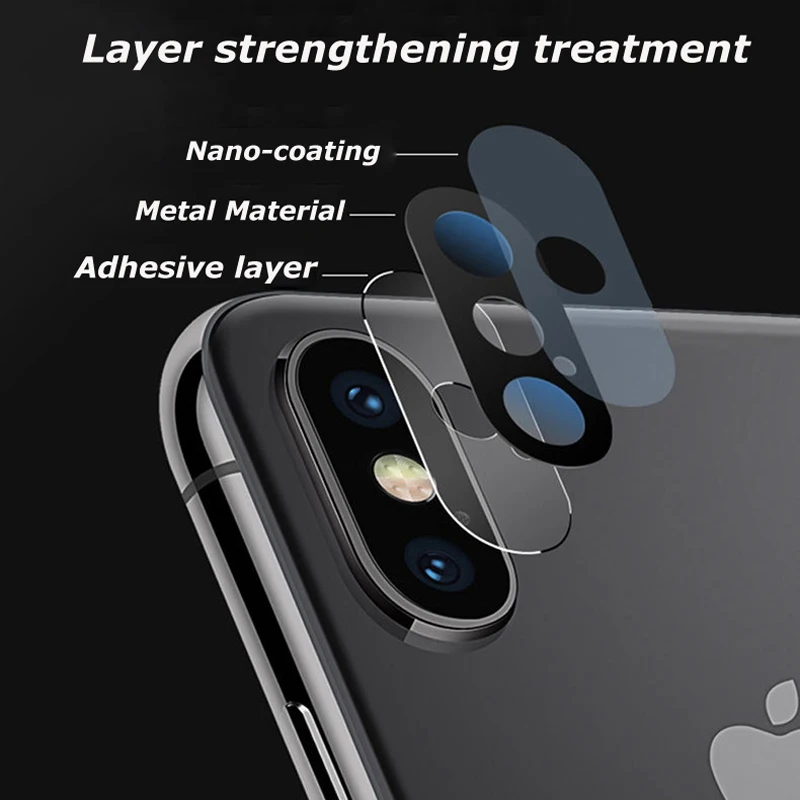 Защита объектива камеры для iPhone x xs max xr 7 8 plus металлическая рамка Крышка 11 pro чехол