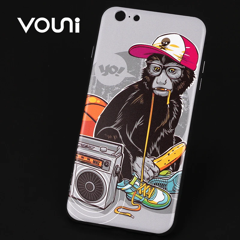 Чехол для телефона Apple iPhone 6 6s Plus с крутым рисунком орангутана на задней стенке из термопластичного полиуретана (TPU) "iphone case on".