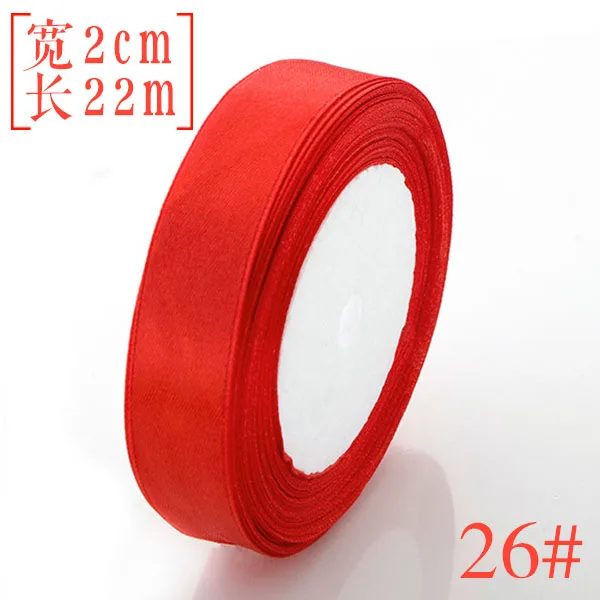 25 Yards/roll) 6/10/15/20/25mm Single Face Satin Ribbon Wholesale Wedding Christmas Gift Box Package Cake Baking Decoration
