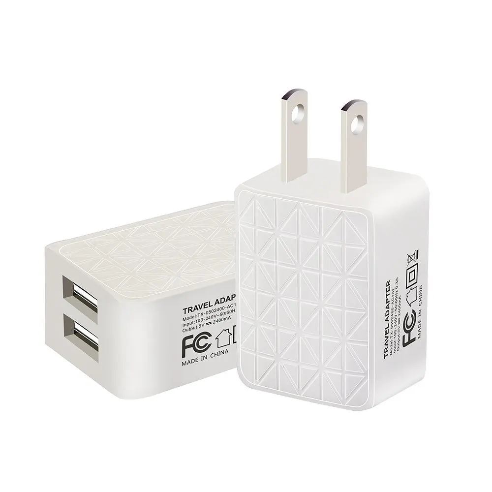 Зарядное устройство сетевое с двумя USB портами 12 Вт 2 4 А 50 шт.|Зарядные устройства
