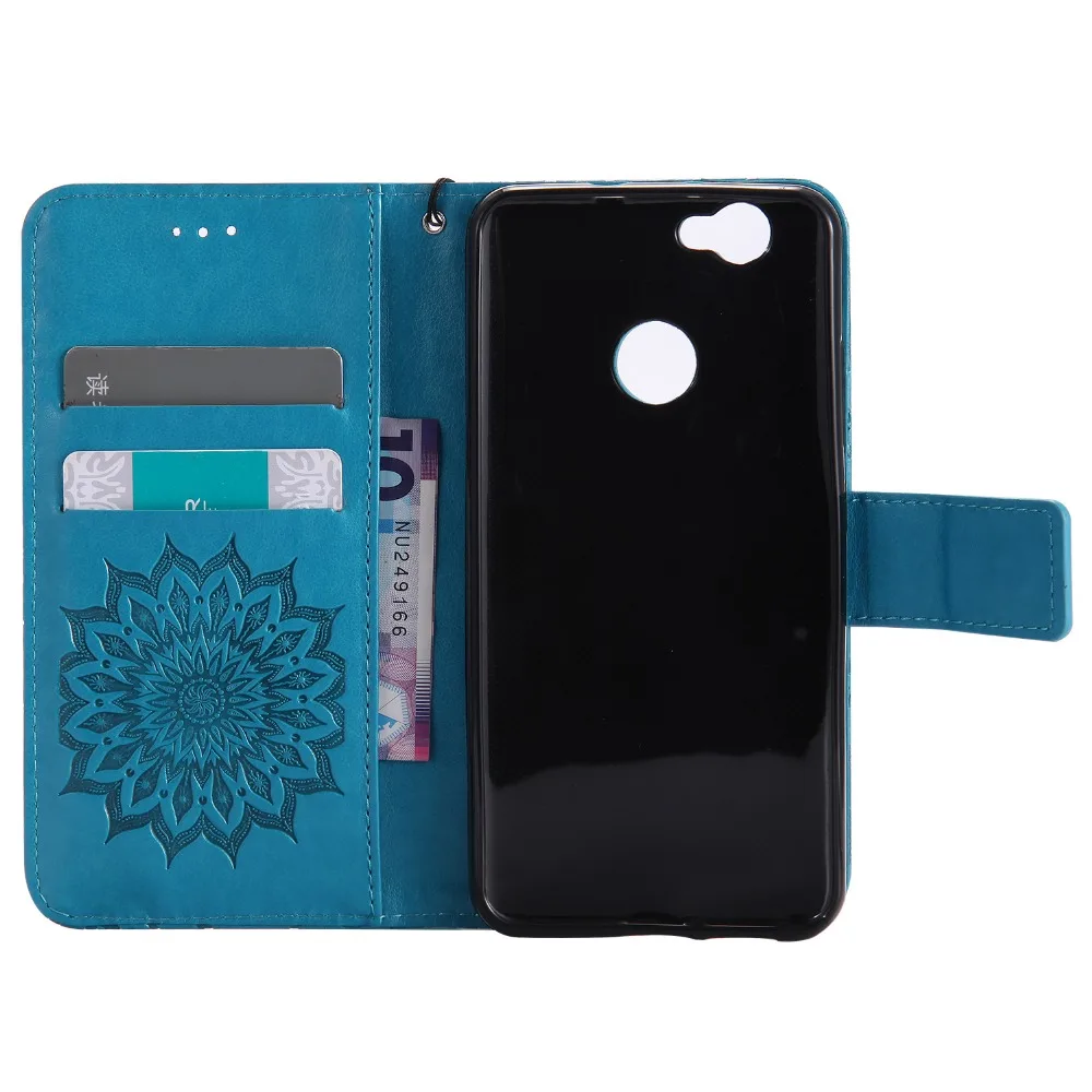 Чехол с рисунком подсолнуха для fundas Huawei Nova 5 дюймов чехол + держатель карт|case for