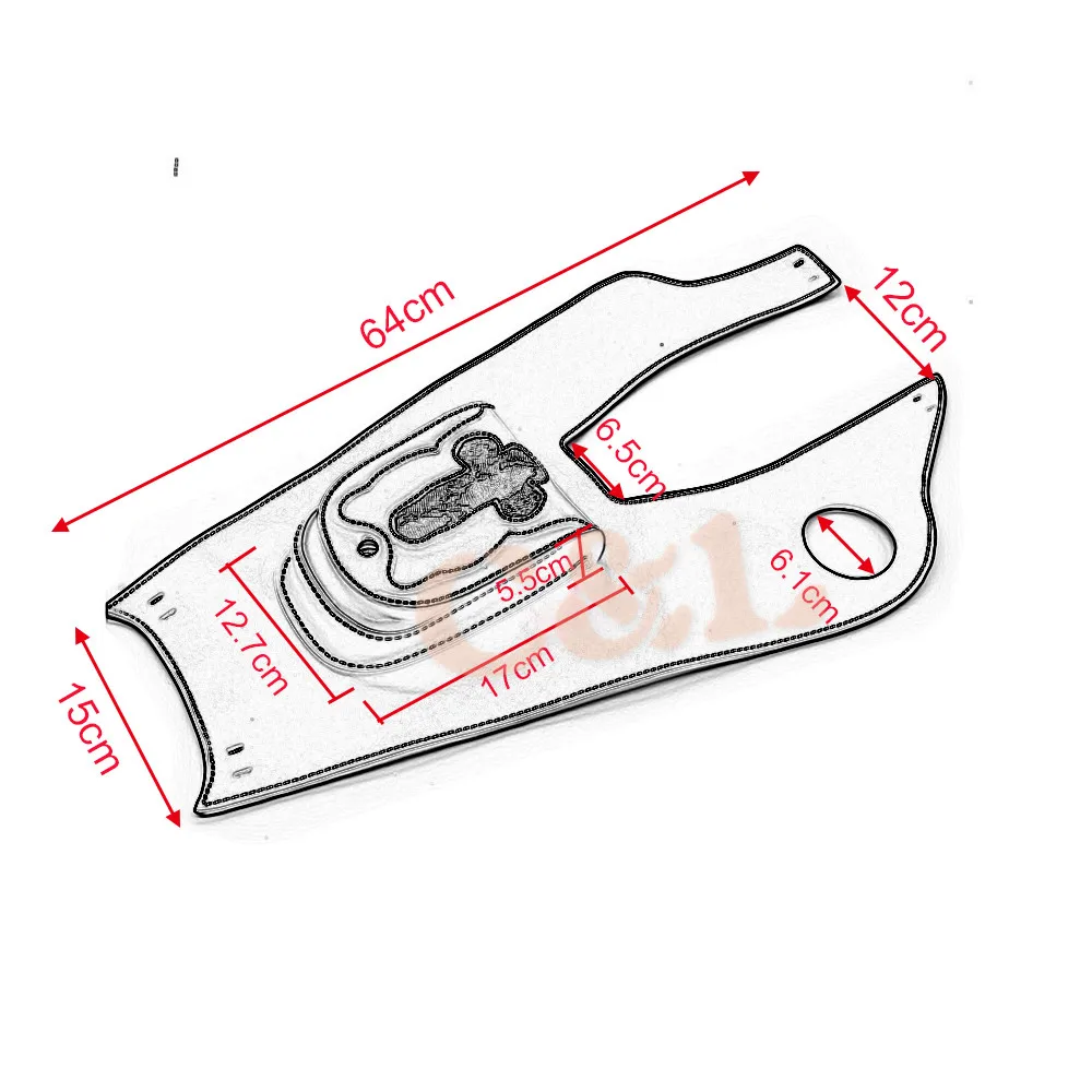Черная кожаная крышка ZORBYZ с правой крышкой и панелью для Honda Shadow VT750 C2 C4 RC50 2004