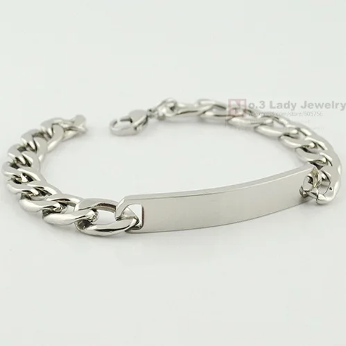 Мужские и женские браслеты на плоской цепочке из нержавеющей стали 2015 бижутерия