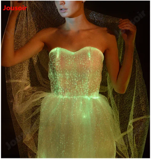 Led Colorful Luminous Party Evening Dress Music Festival Concert Wedding Costume Fiber Optic Lighting Masquerade CD15 T02 | Лампы и