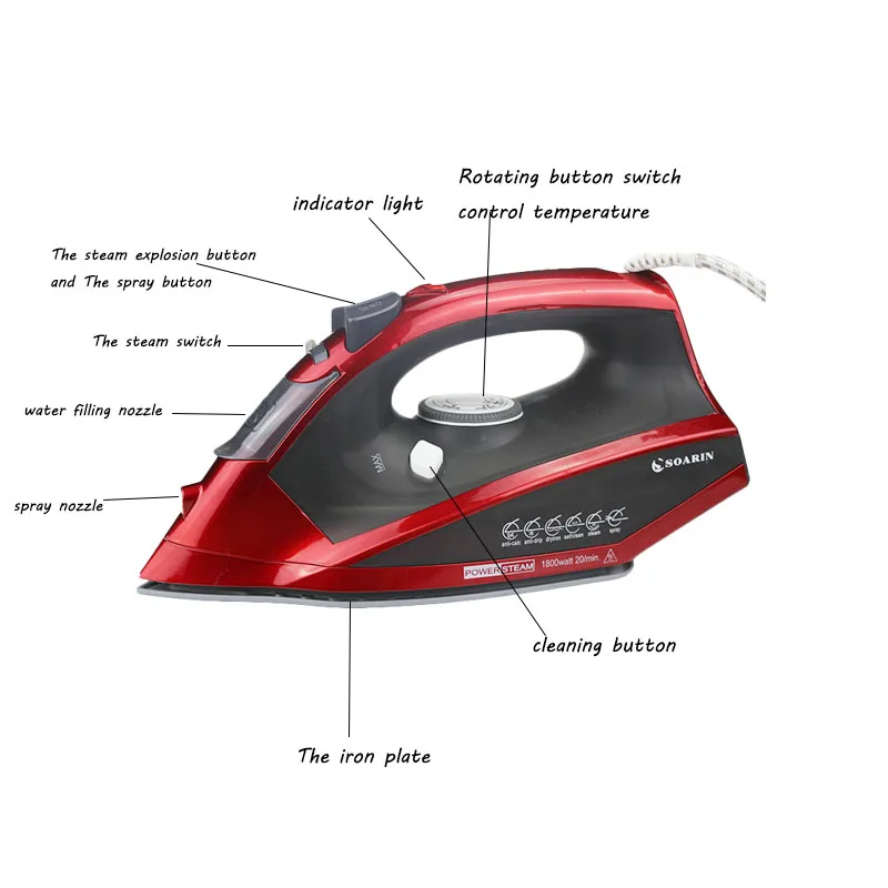 Отпариватель для одежды ручной Утюг портативный паровой утюг керамический