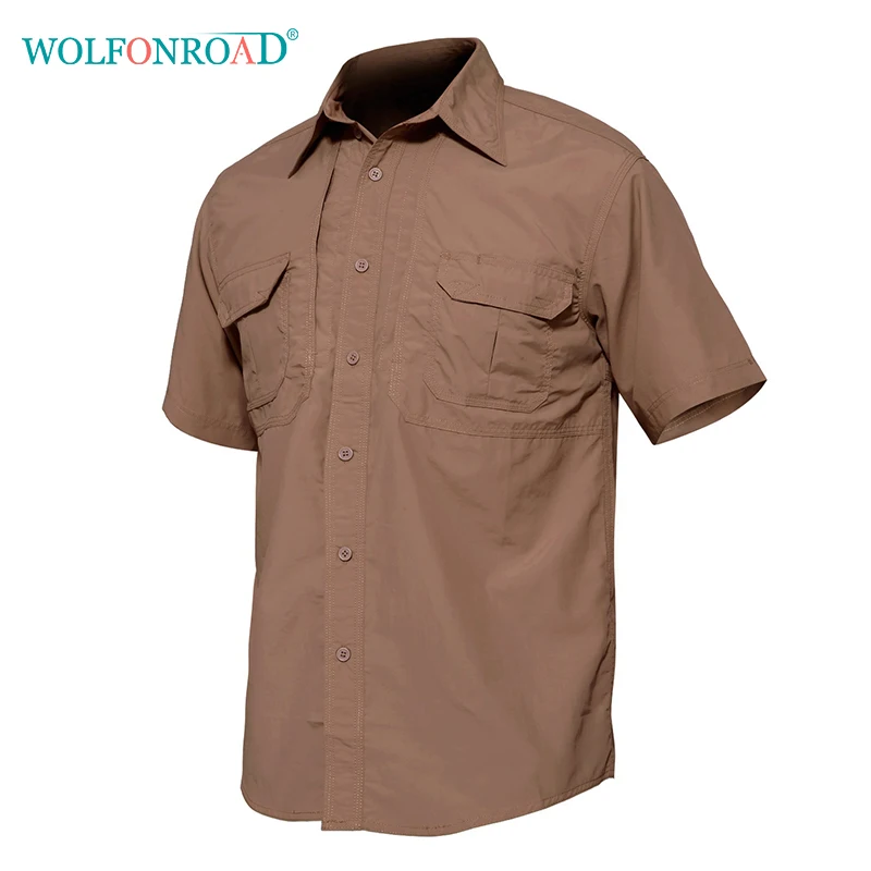 Мужская быстросохнущая рубашка WOLFONROAD водонепроницаемая уличная для походов