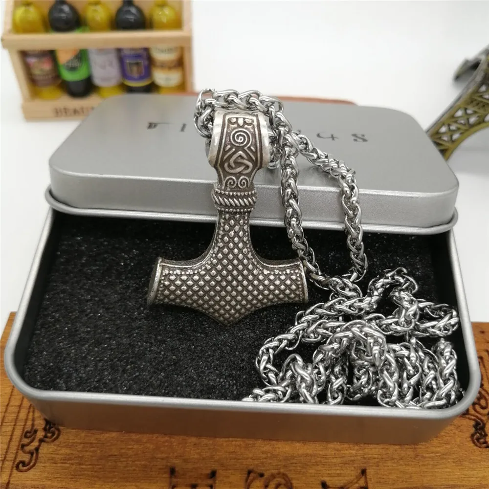 Thor's hammer Norse языческая подвеска в винтажном стиле Гламурные ювелирные изделия