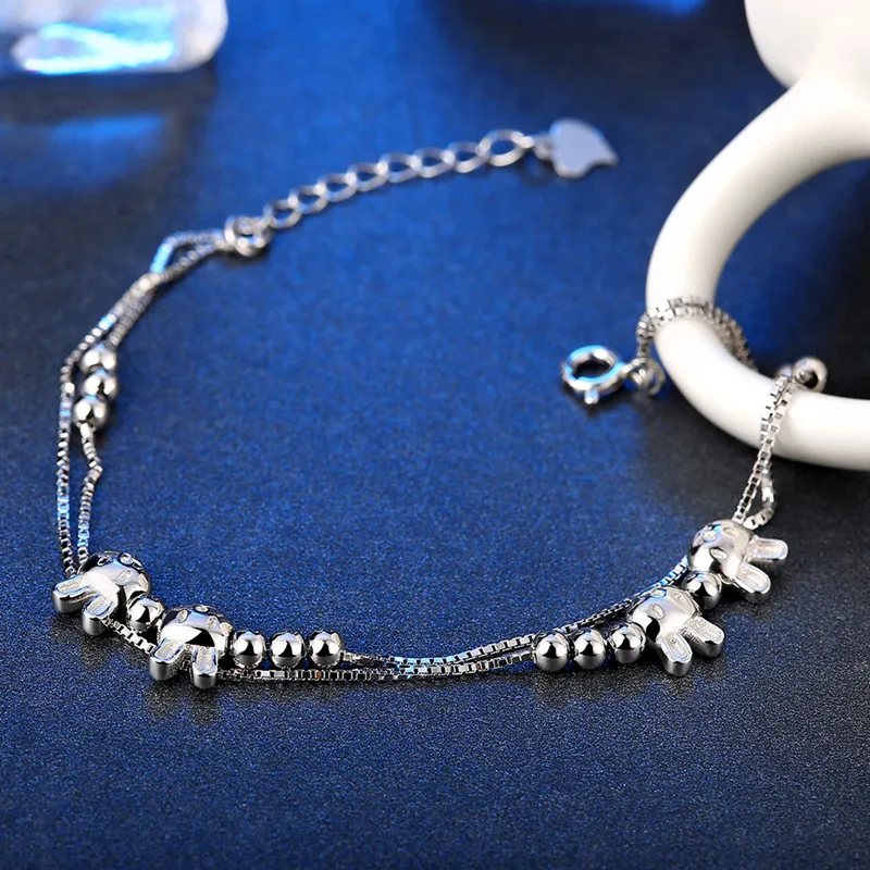 TengMaxi wholesale 925 Sterling Silver Rabbit Bracelet for Party fashion jewelry Bangle Animal Exquisite Women | Украшения и