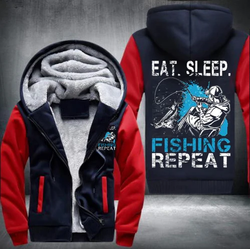 2018 зимняя Толстовка EAT SLEEP Мужская толстовка Лоскутная молния флис спортивный