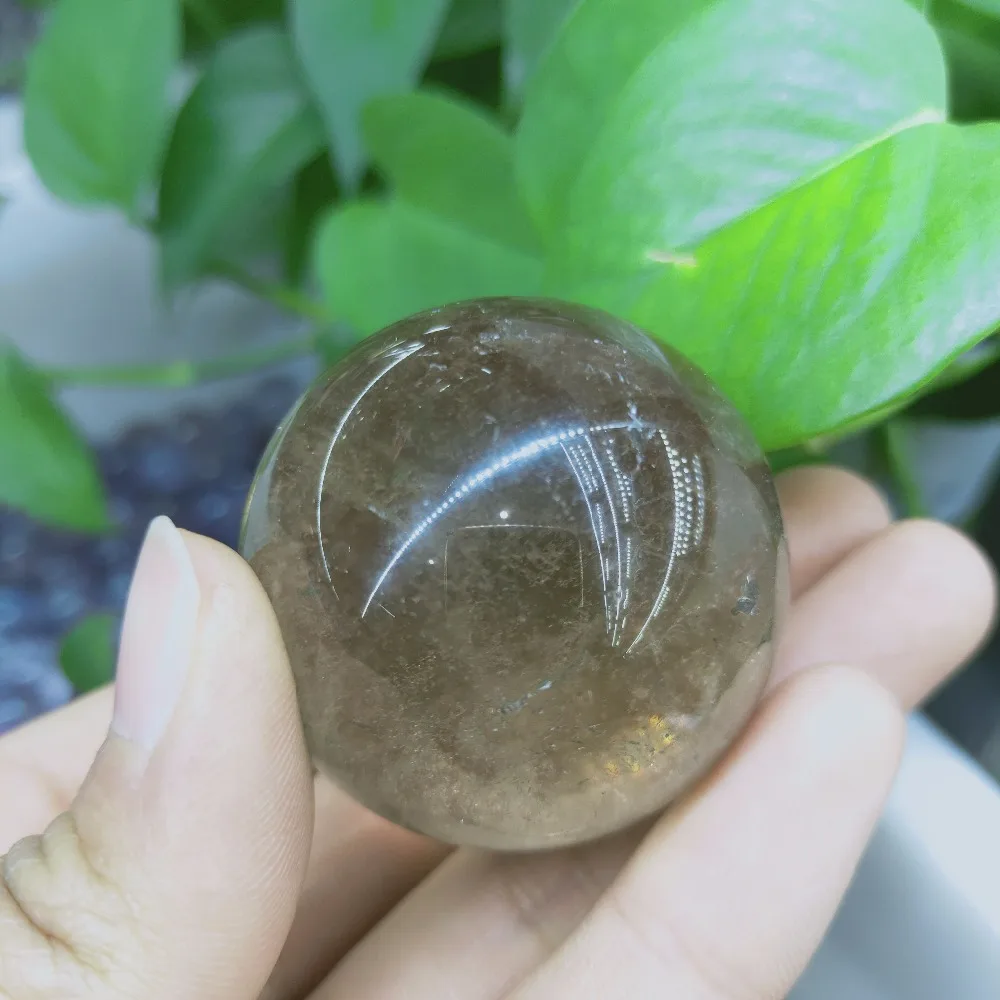 Хрустальный шар натуральный дымчатый кварцевая Сфера Шар Драгоценный Камень shpere