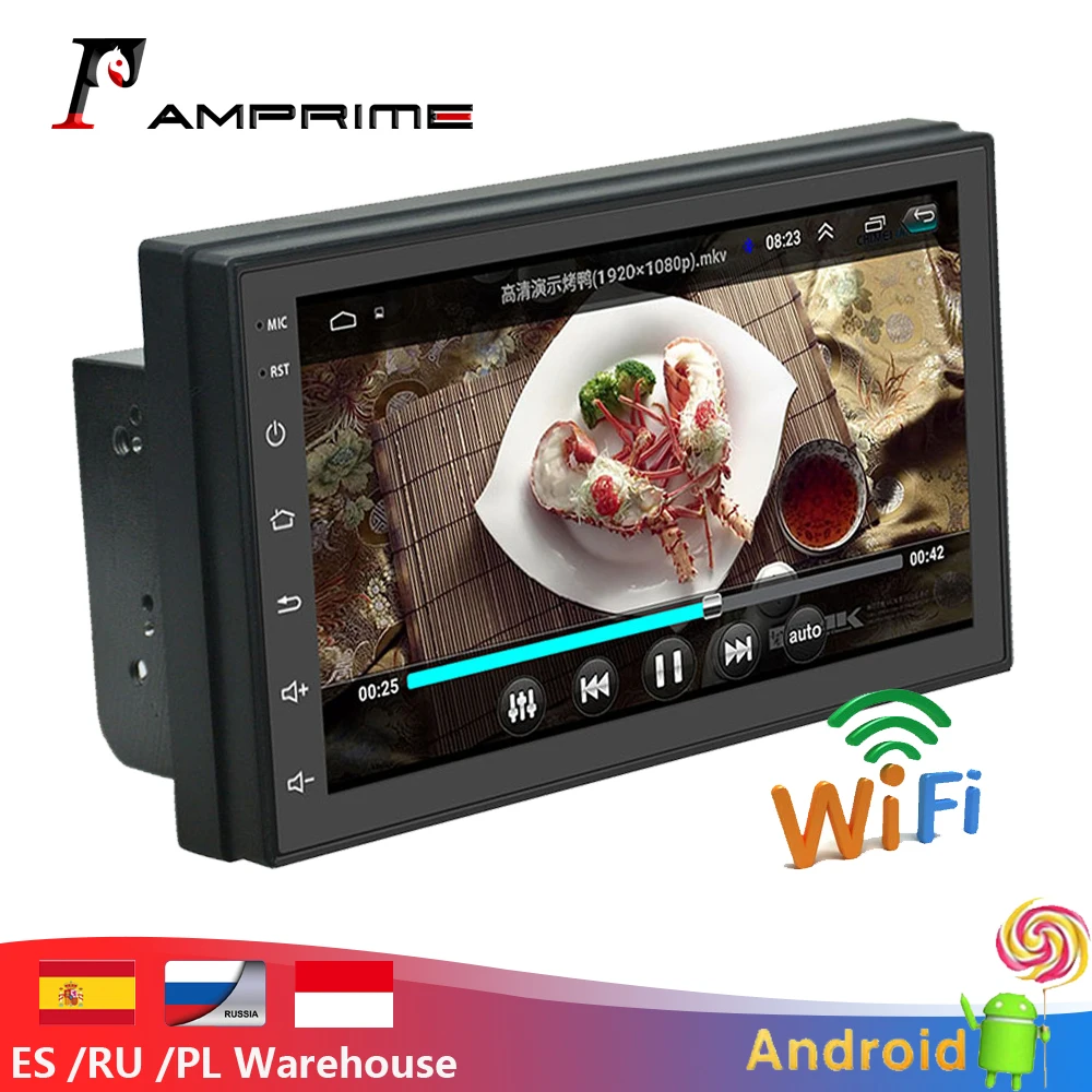 Автомагнитола AMPrime универсальная мультимедийная стерео система на Android с GPS MP5