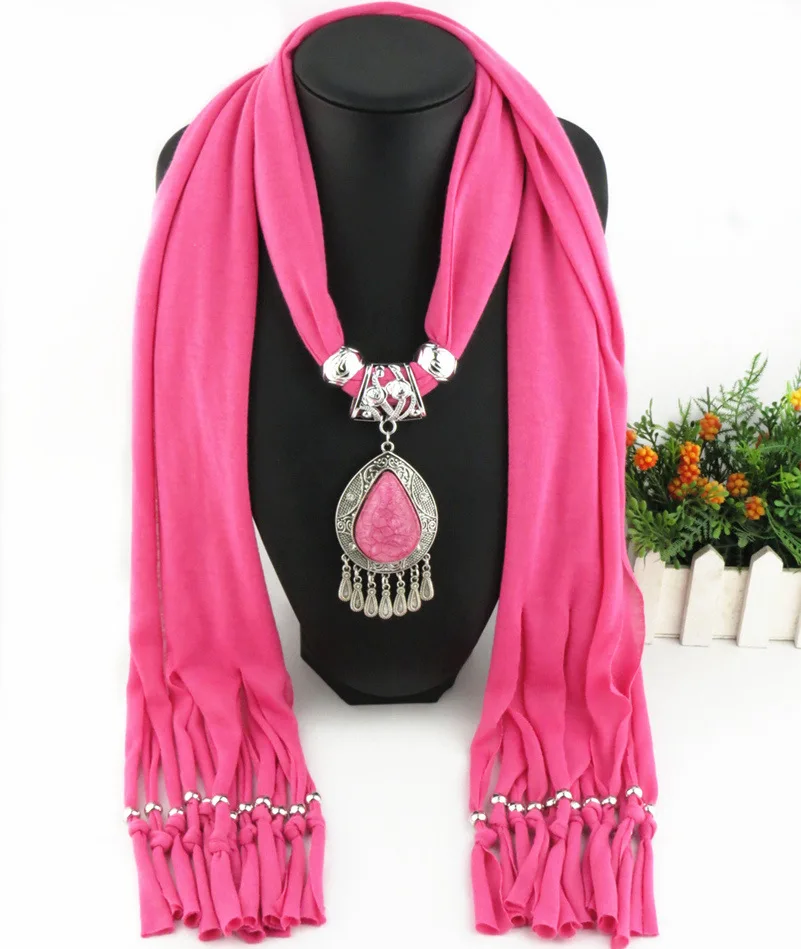 Женский шарф RUNMEIFA с подвеской в виде капель воды бесплатная доставка 2017|pendant