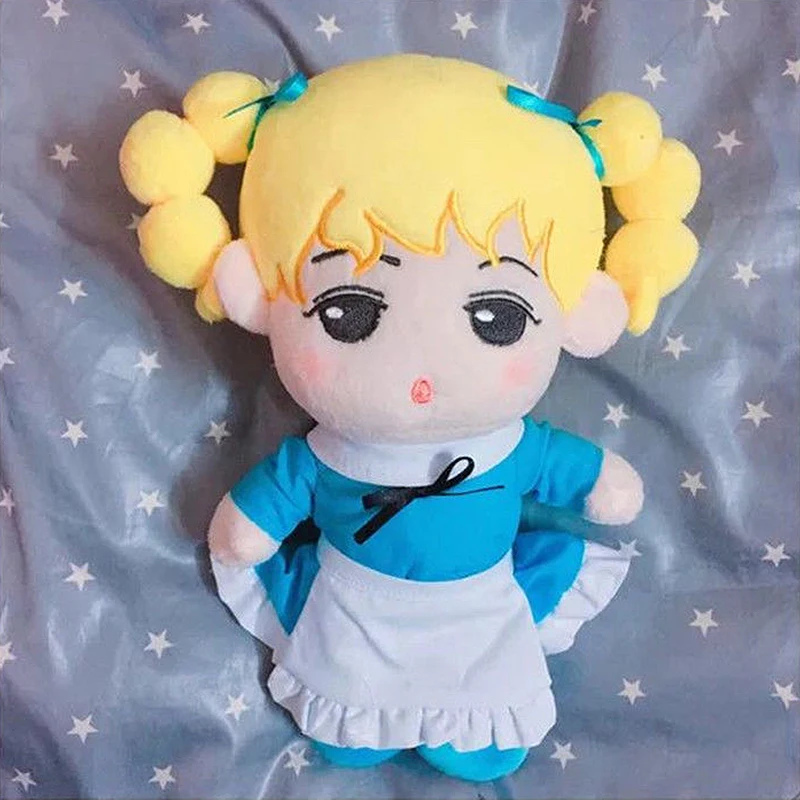20 см/8 дюймов Корея Kawaii мягкие куклы с одеждой плюшевые куклы игрушки блонд серебряные волосы игрушки мягкие PP Хлопок Мягкие куклы вентиляторы подарки