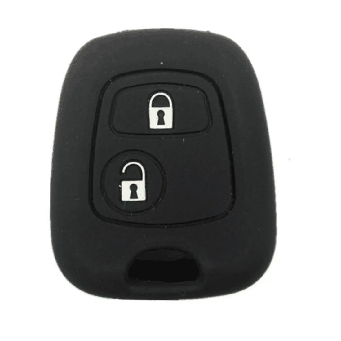 black Автомобильные аксессуары Сумка-Футляр для ключей для peugeot 107 207 307 407 607 306 405 Citroen C2 C3 C4 ключ защитный противоударный чехол с авто-Стайлинг - Название цвета: black