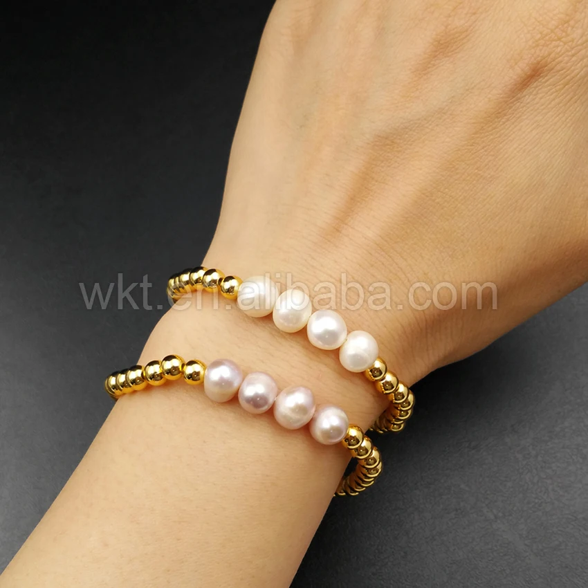 WT B349 оптовая продажа натуральный пресноводный жемчуг браслет уникальный