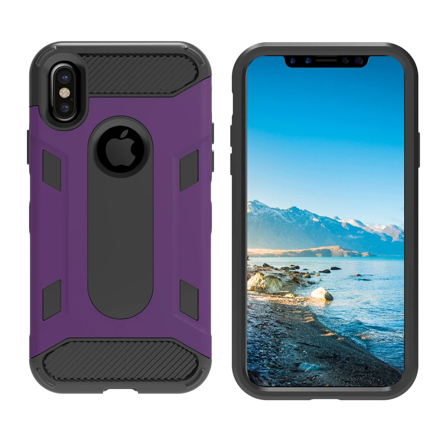 For iphone X case Three Layers Hybrid Rugged Shockproof Armor High Impact Defender Full-Body Protective Case Cover iPhone |