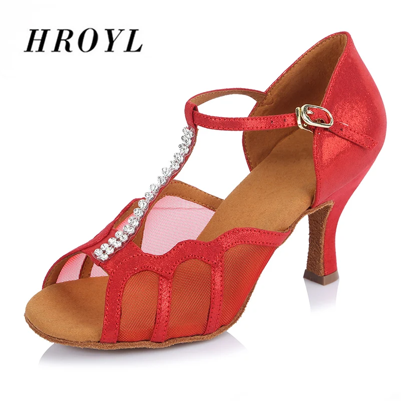 Популярные Туфли для латинских танцев Rhinestone Танцы обуви Танго женская обувь