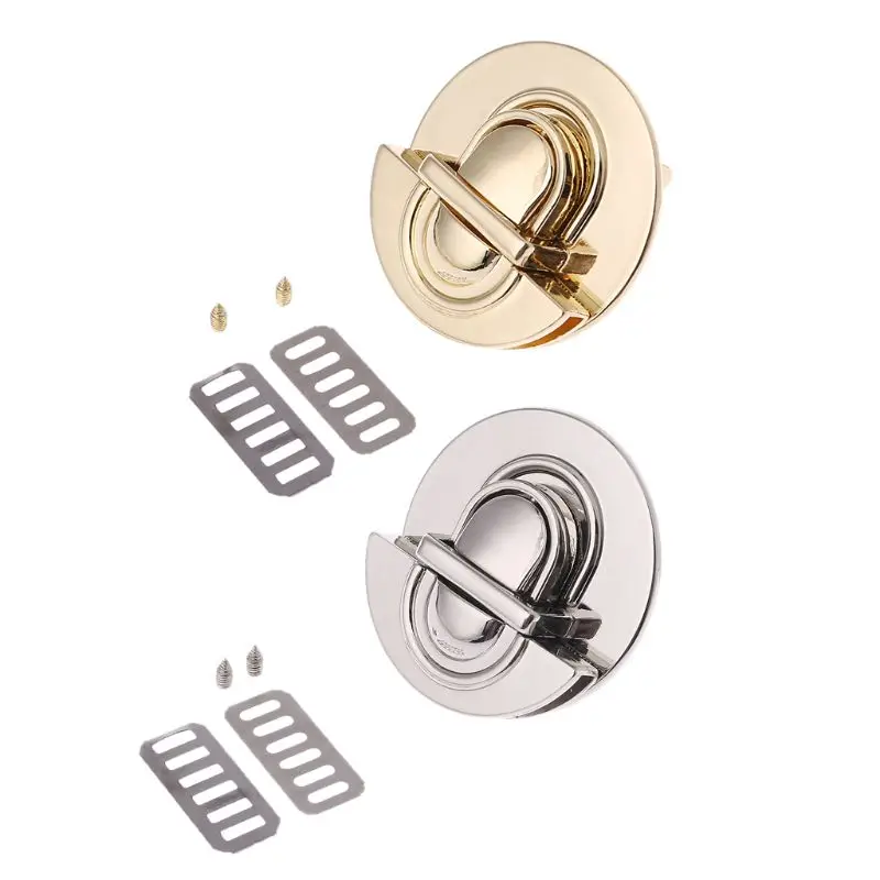 

THINKTHENDO Metal Clasp Turn Lock Twist Locks for DIY Hardware Handbag Shoulder Bag Purse