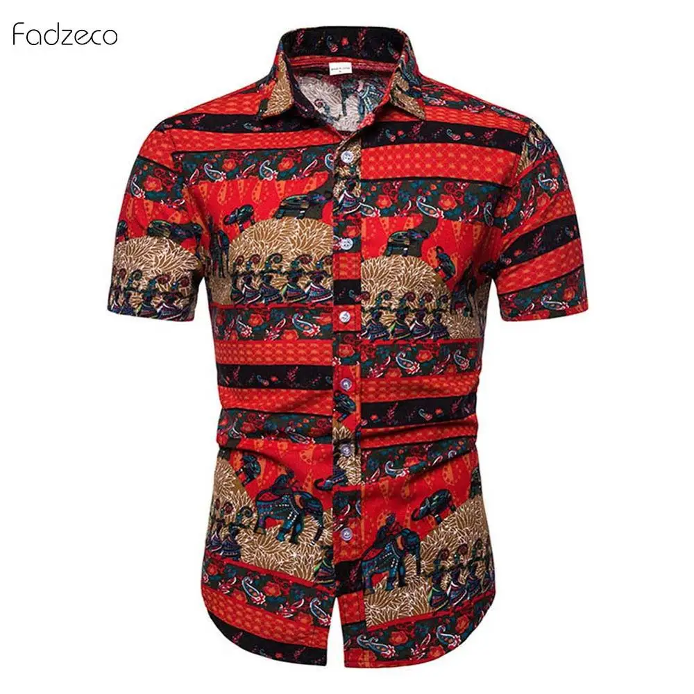 Fadzeco африканская одежда Dashik цветочный воротник поло мужская рубашка большого