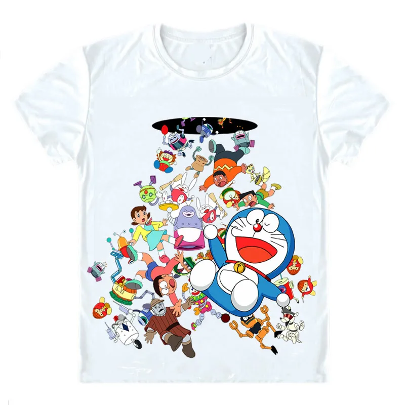 Футболки Doraemon рубашки с коротким рукавом Аниме Манга Fujiko Fujio Stand by Me Nobita Nobi Shizuka
