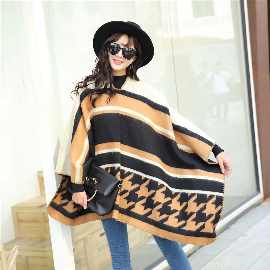 Индийский леди свитер кардиган оснастки вязаный плед накидка пончо шаль