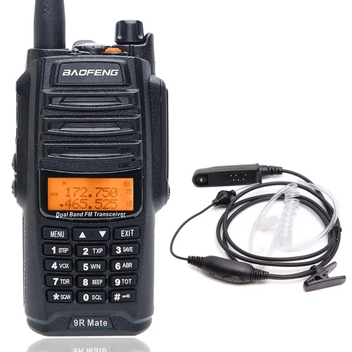 add Acoustic headset Baofeng UV-9R mate 4500 мАч 10 Вт обновленная UV-9R плюс IP67 водонепроницаемая рация для CB Ham радиостанции 10 км длинный Диапазон VHF UHF - Цвет: add Acoustic headset