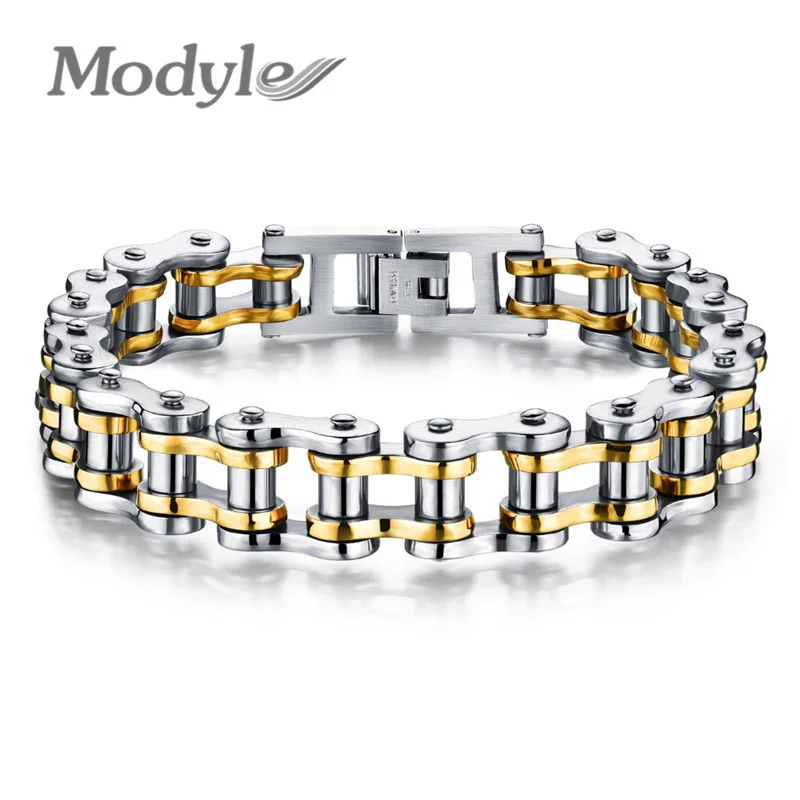 Mostyle Байкер 316L Нержавеющая сталь Мужской Браслет Модные Спортивные ювелирные изделия велосипед звено велосипедной цепи браслет повседневные ювелирные изделия