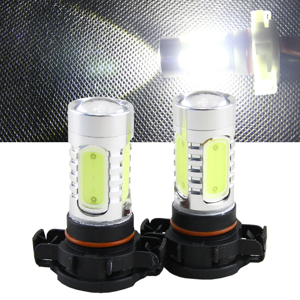 Bombillas de xenón para luces antiniebla o diurnas de coche, luces LED COB blancas de 11W, 6000K, PSX24W, 12276, 2504, PG20-7, 2 uds.