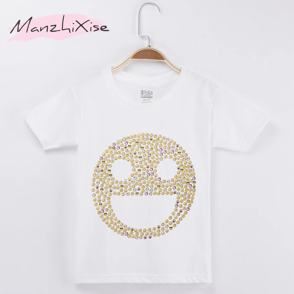 

2019 Hot Sale Children Clothing Kids T-shirts Smile Smiley Funny 3D Top Cotton Child Shirts Boy Short T Shirt Baby Girl Clothes