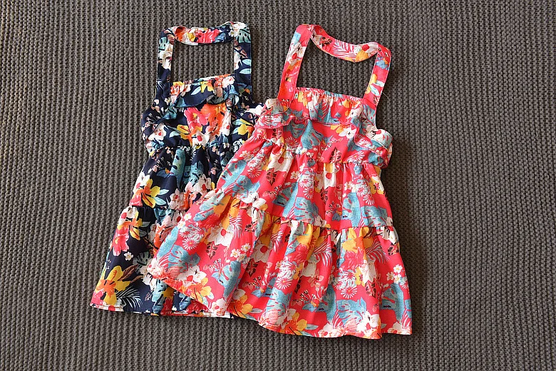 Baby Dresses Summer Children Clothing Halter Printed Children's Dress Floral Princess Party Girl Kids | Детская одежда и обувь
