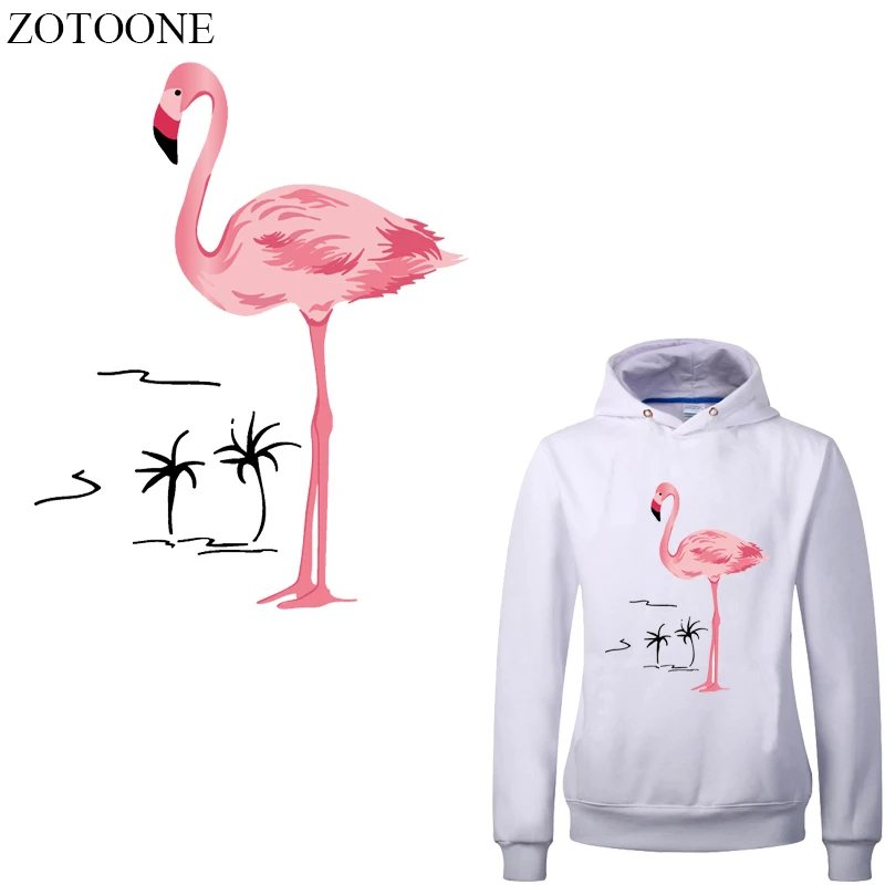 ZOTOONE железные нашивки с фламинго для одежды теплопередача виниловые наклейки
