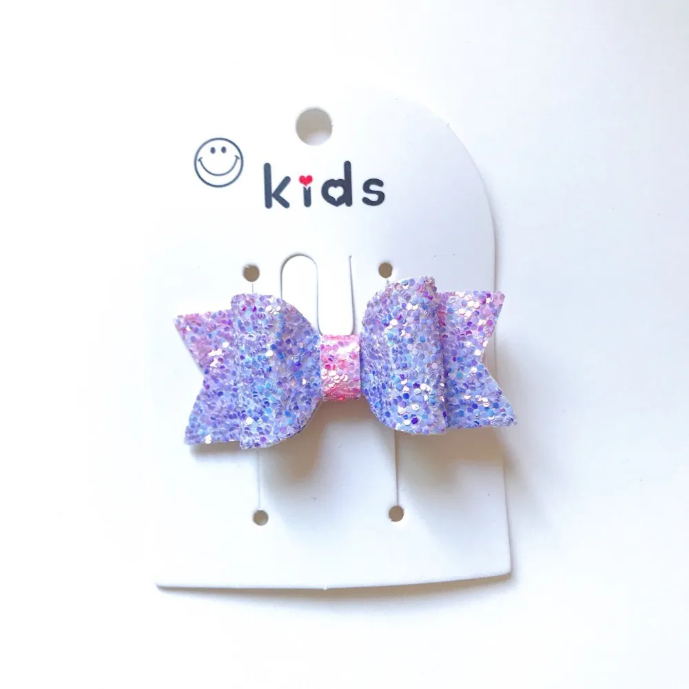 20 шт бутик милый Блестящий Макарон Цвет бант-заколка для волос однотонный мини