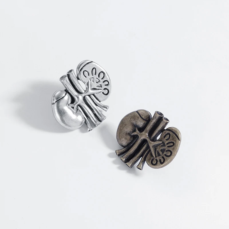 Булавка для анатомии почек Медицинский Подарок Доктор винтажные золотые милые