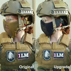 OneTigris Складная сетка на пол-лица Маска Военная Униформа Стиль комфортный Регулируемый тактический нижней части уход за кожей лица Защитная маска для страйкбола