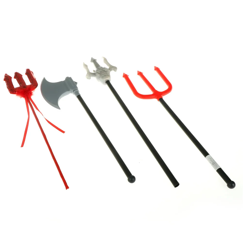 Двойной топор красный тройник блесток дьявол волшебная палочка Хэллоуин