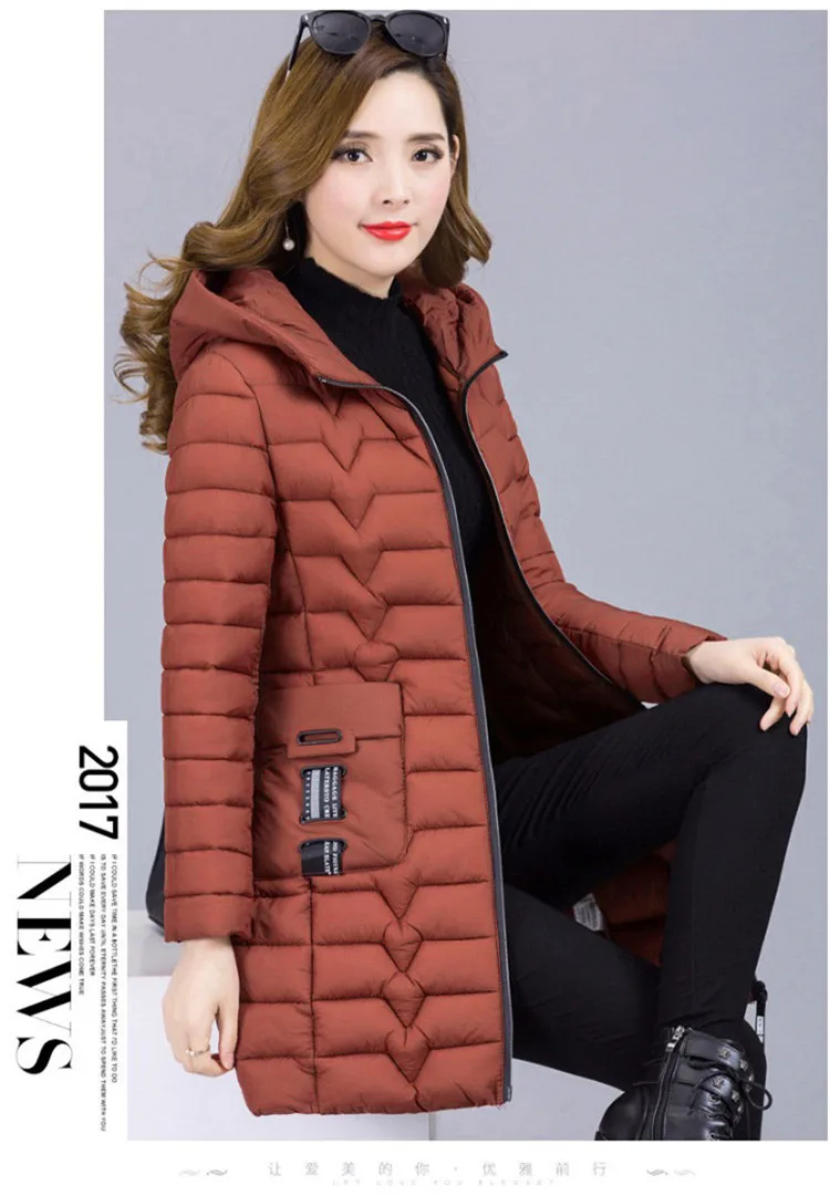 Winter Woman Fashion Duck Down Jacket Autumn New Plus Size Long Women Parka Thick Warm Down Jacket Hooded Ladies Coats 6XL
