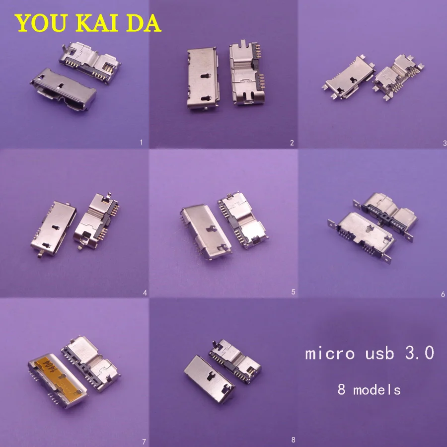 8 моделей 80шт./лот Micro USB 3 0 10P гнездовой разъем SMT/DIP/вертикальный для ноутбука