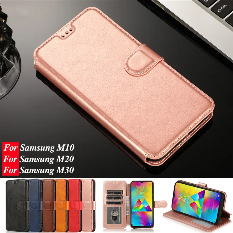 Винтажный кожаный чехол M10 M20 для Samsung Galaxy M30|Чехлы-портмоне| |