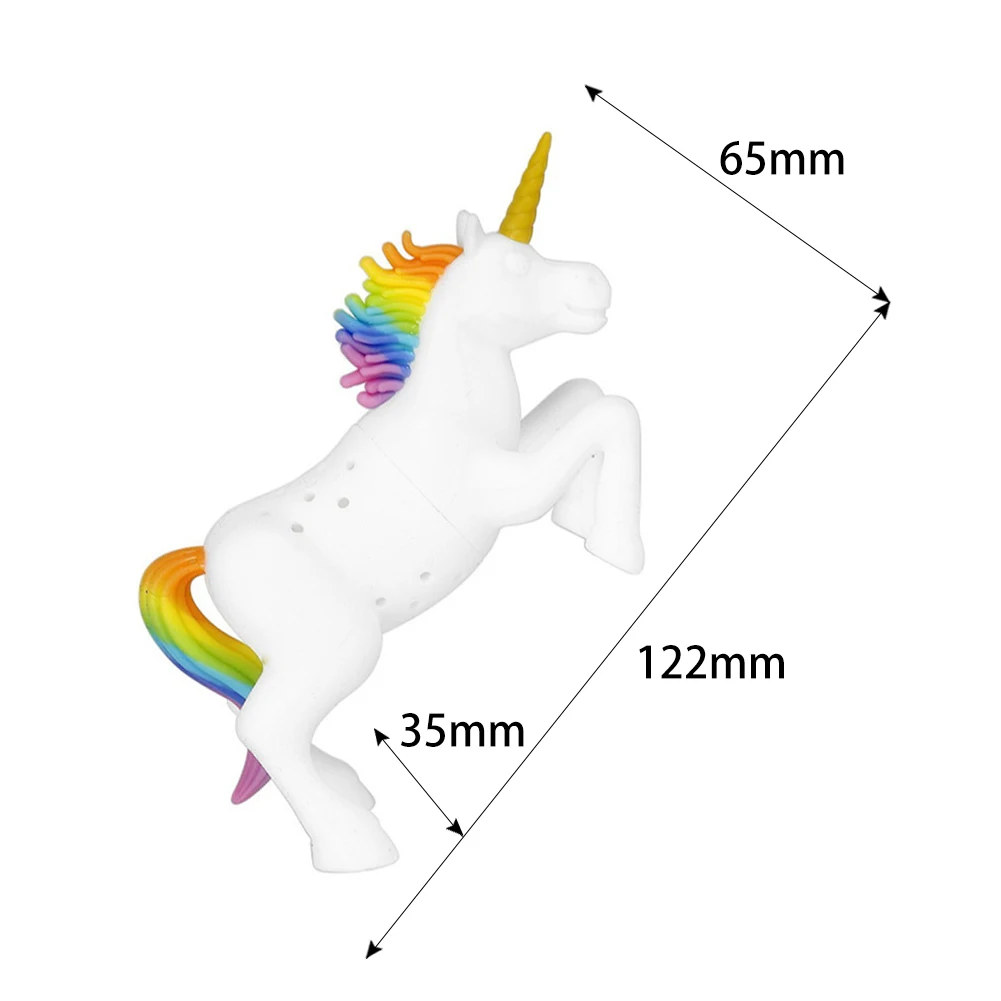 

White Horse Shaped Silicone Tea Infuser Tea Maker Loose Tea Bag Leaf Strainer Herbal Spice Filter Diffuser