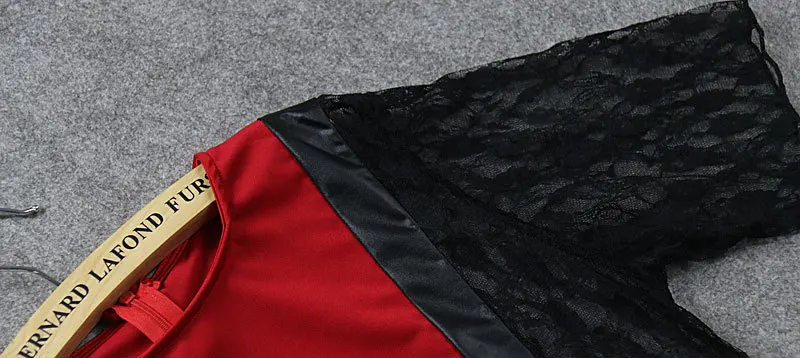 Женское вечернее платье из искусственной кожи кружевное большого размера в