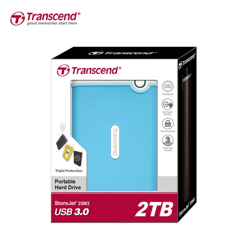 Transcend 2 ТБ StoreJet M3 военный дропшиппинг протестированный USB 3,0 внешний жесткий диск высокая скорость 2," USB 3,0 HDD жесткий диск устройства для хранения