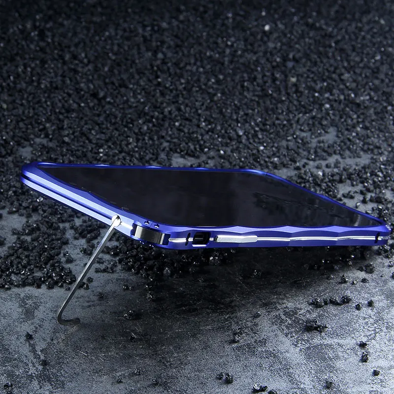 Бампер iMatch, чехол для iPhone X, роскошная Бриллиантовая форма, Алюминиевый металлический Невидимый бампер с подставкой для iPhone X, чехол для телефона s